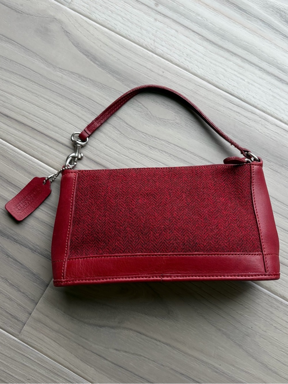 Vintage Coach Bleecker Tweed Leather Bag